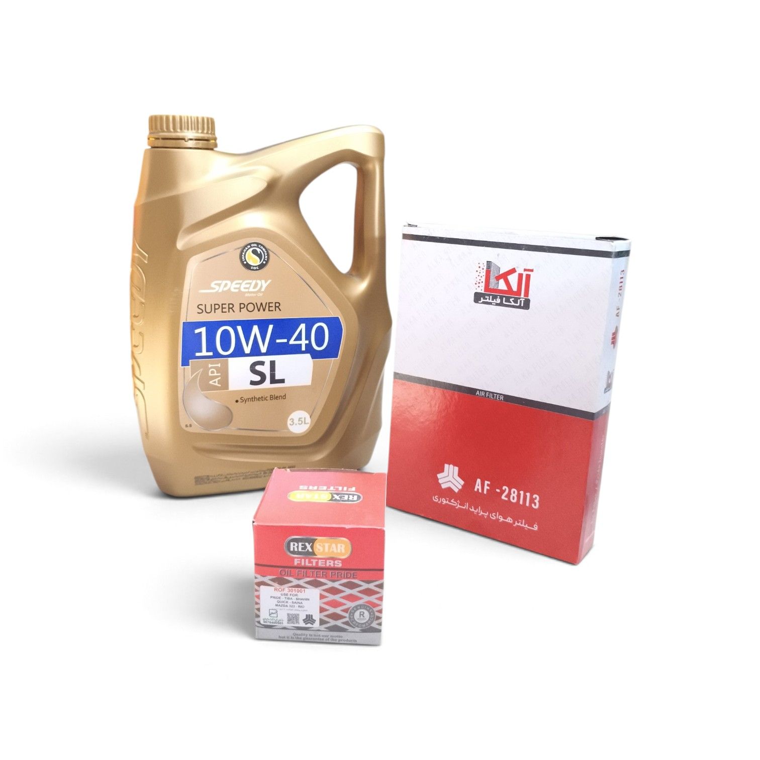 پک تعویض روغن پراید یورو ۴ با فیلتر روغن و هوا